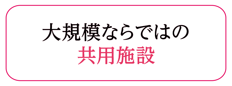 大規模ならではの共用施設