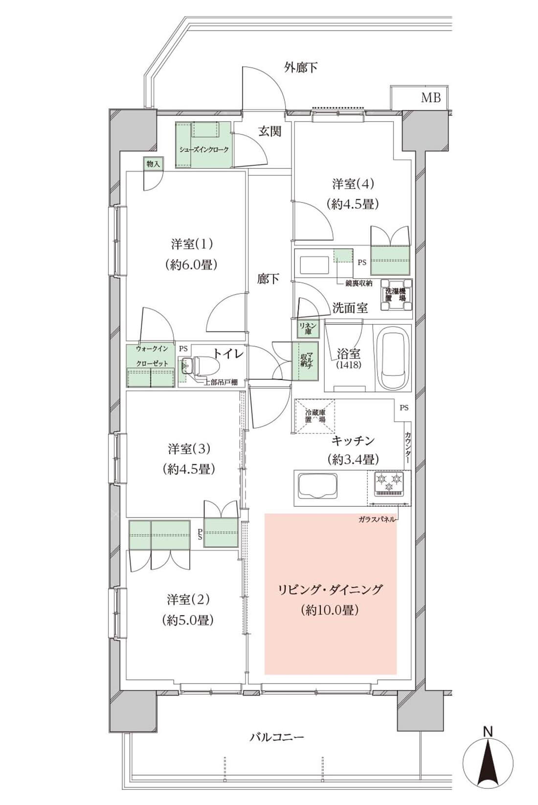 A-a TYPE間取り図