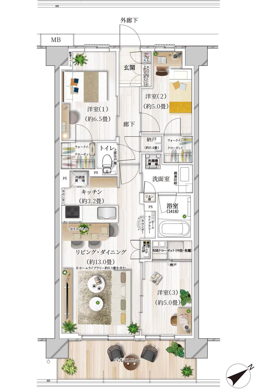 B-e TYPE間取り図
