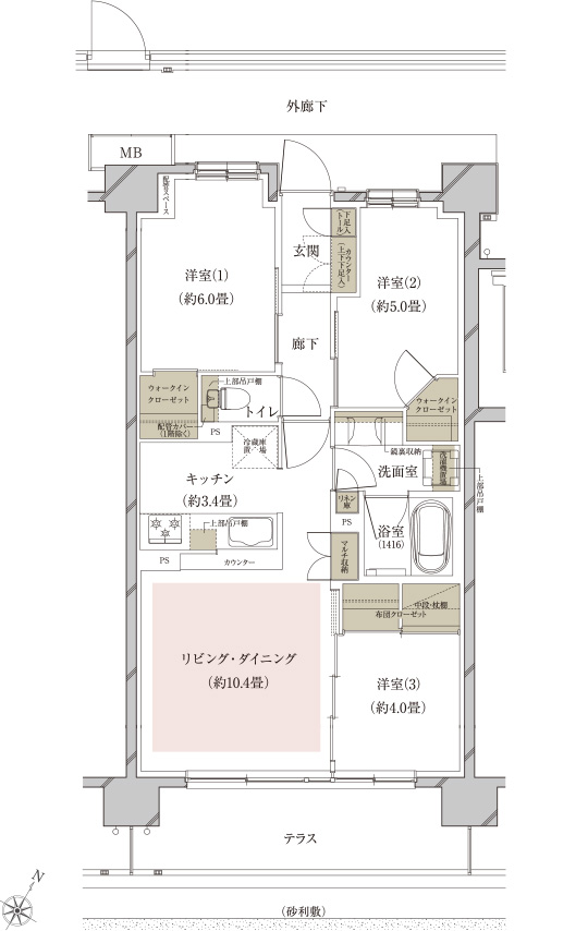 オーベル戸田公園レジデンス間取り２