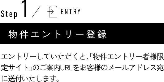 Step1 物件エントリー登録